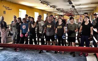 Jóhangulatú közös boxedzésen vett részt az egyesület Sopronban